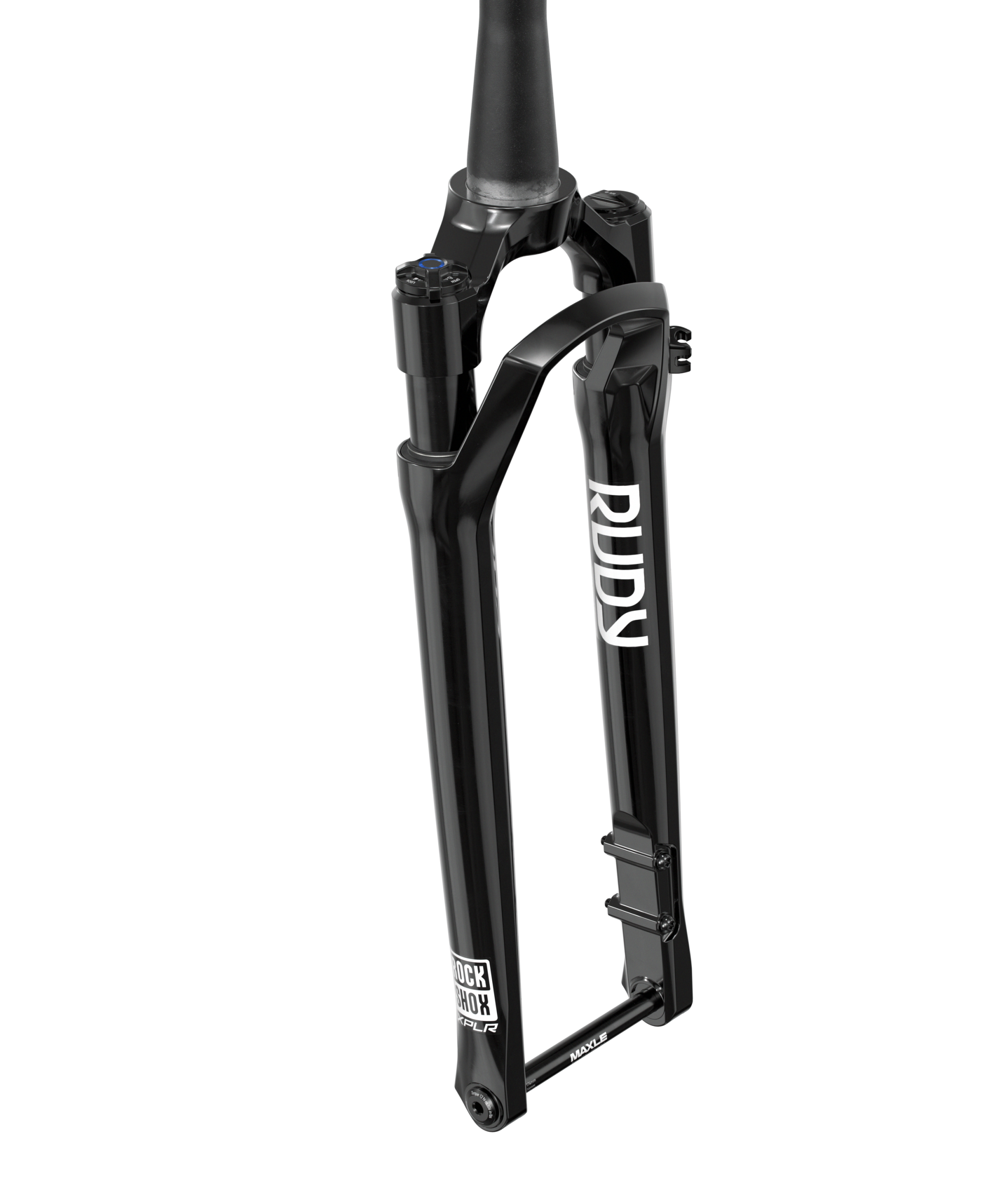 RockShox RUDY Ultimate XPLR Race Day 2 Suspension Fork - 700c, 40 mm, 12 x 100 mm, 45 mm Offset, Gloss Black, A2