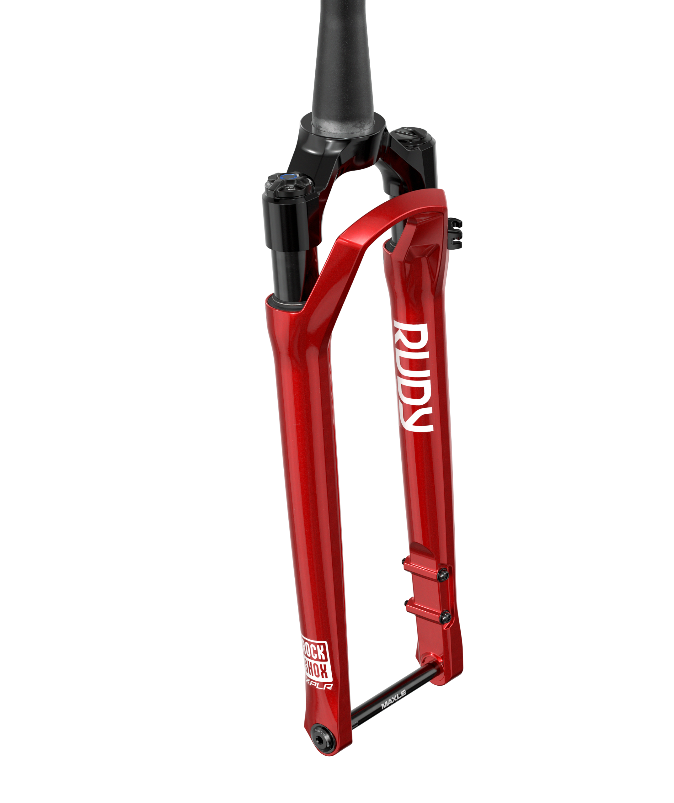 RockShox Rudy Ultimate Race Day 2 Fork - 700c, 12x100mm, 40mm Travel, Electric Red, 45mm Offset, Tapered SoloAir (Includes Fender, Star Nut, Maxle Stealth) A2