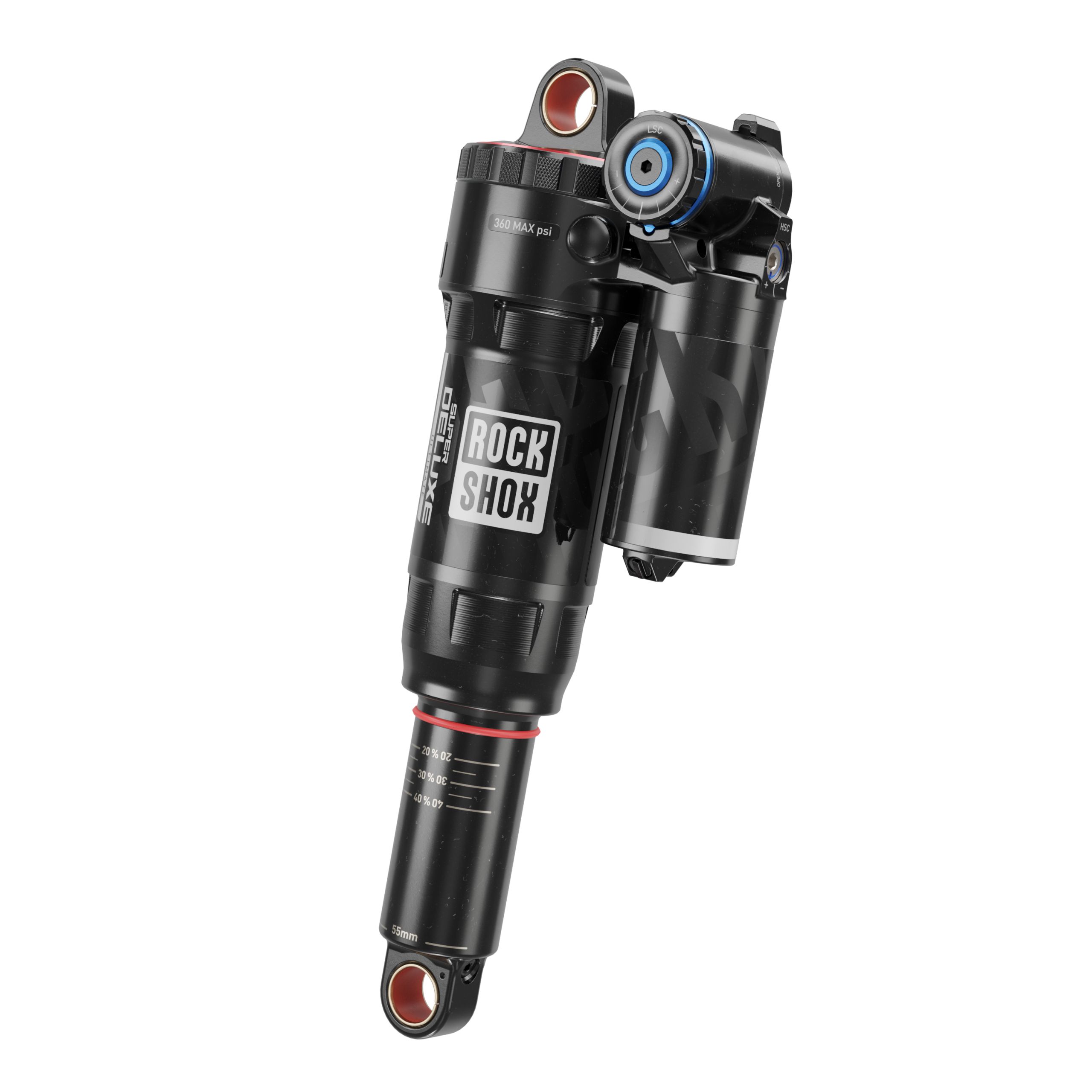 RockShox Super Deluxe Ultimate C2, Rear shock, 205x60, Shaft Eyelet: Trunnion, Body Eyelet: Standard, 0Neg/2Sleeve