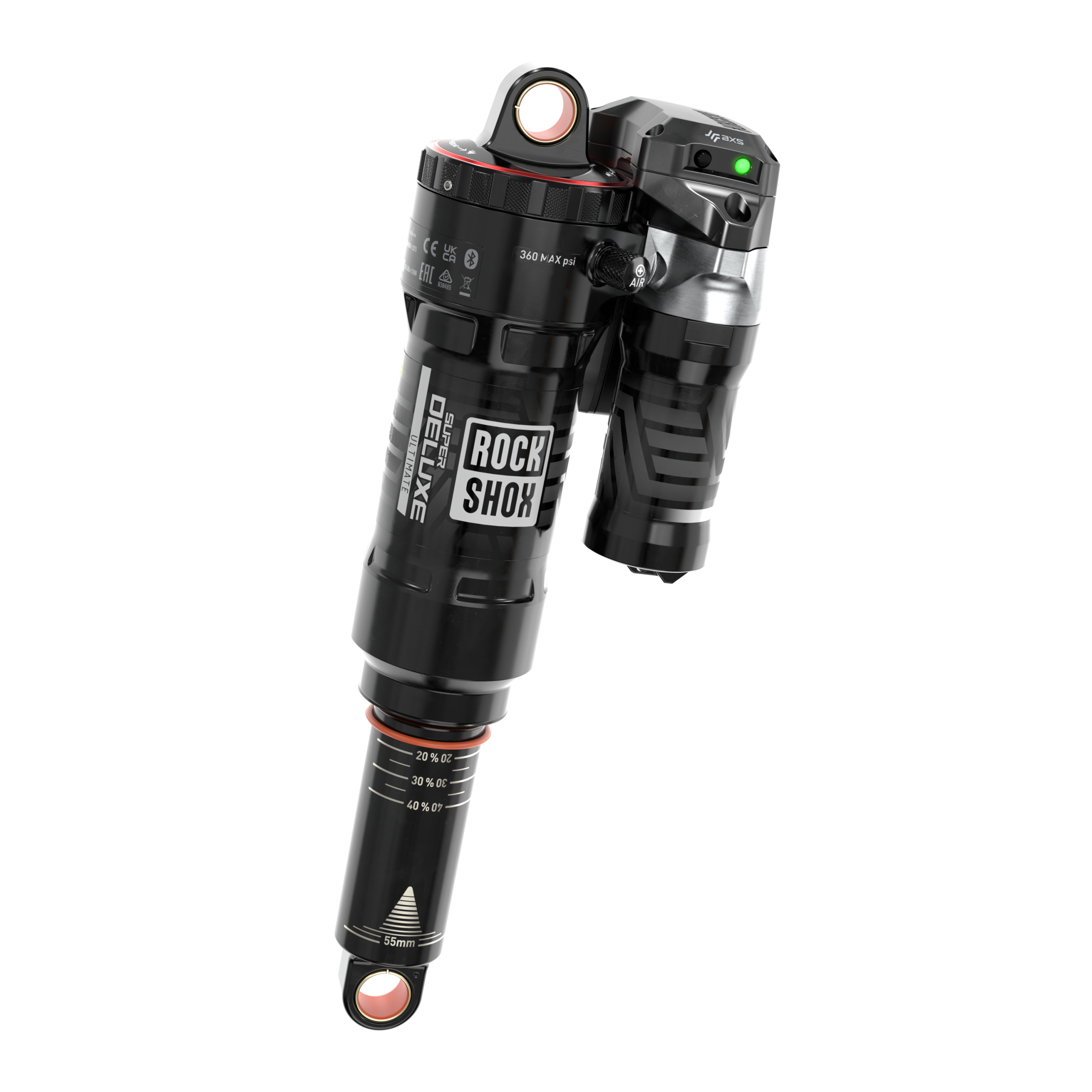 RockShox Super Deluxe Flight Attendant, Rear shock, 230x65, Shaft Eyelet: Standard, Body Eyelet: Standard, 0Neg/0Pos