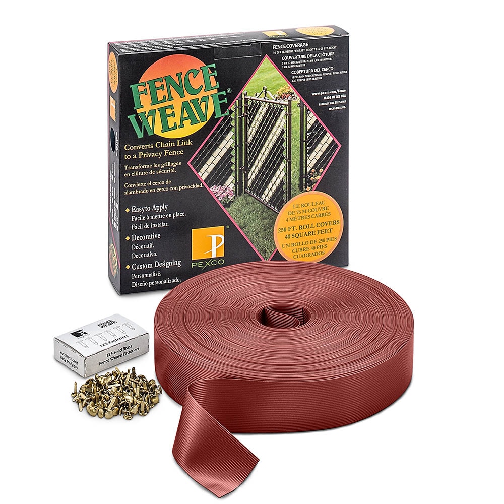 Pexco 1-3/8-in W Redwood Ldpe Chain Link Fence Slat