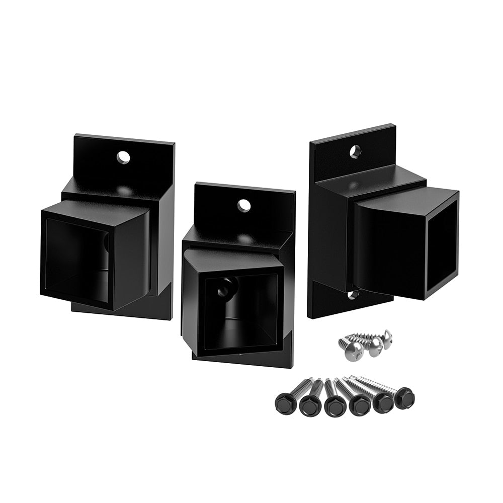 Freedom Standard 1.475-in Black Metal Angle Bracket For Metal Fence 3-Pack