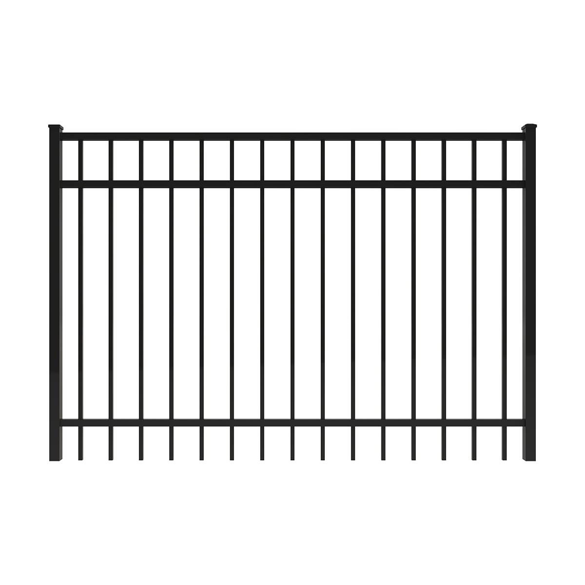 Ironcraft Berkshire Black Powder-coated Aluminum Flat-top Yard Fence Gate