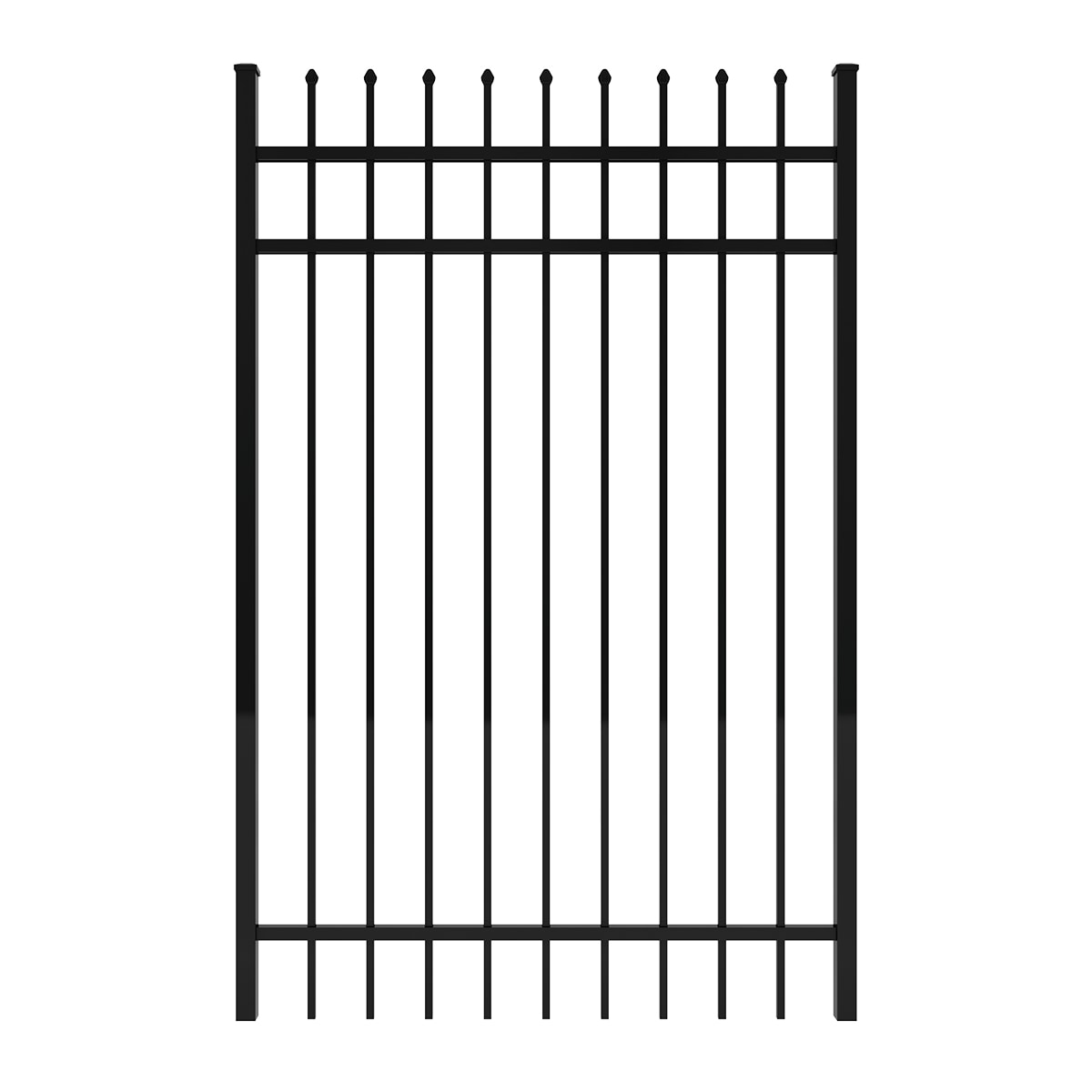 Ironcraft Orleans Black Powder-coated Aluminum Pressed-point Yard Fence Gate