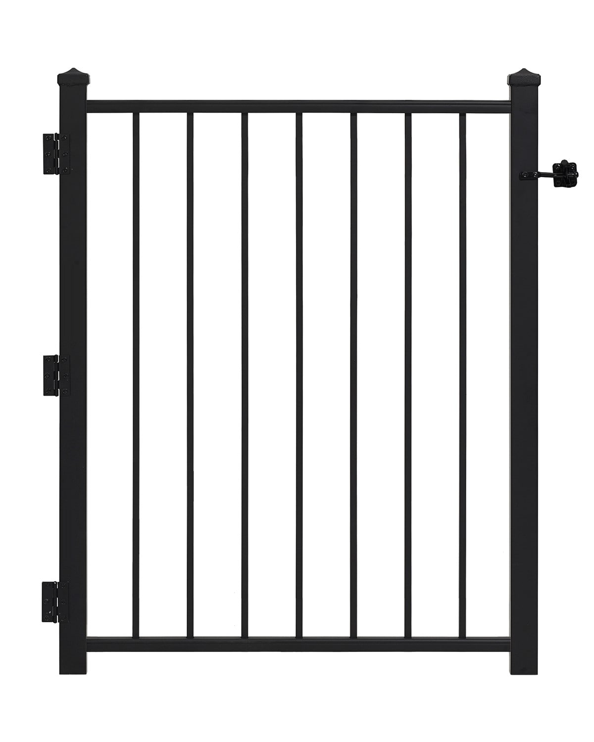 Gilpin 3-ft W Black Steel Decorative Metal Straight-top Decorative Walk-thru Fence Gate