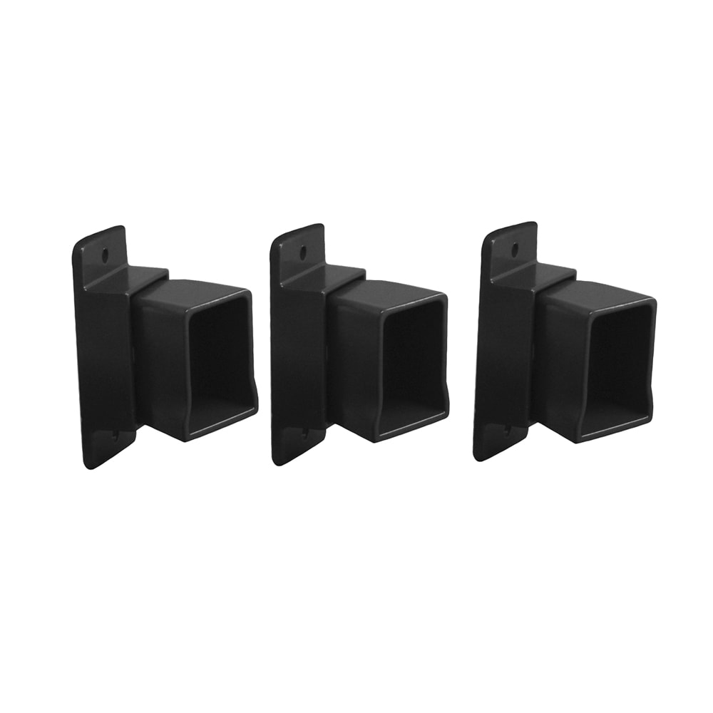 Freedom Heavy-duty 6-in Black Metal Angle Bracket For Metal Fence 3-Pack
