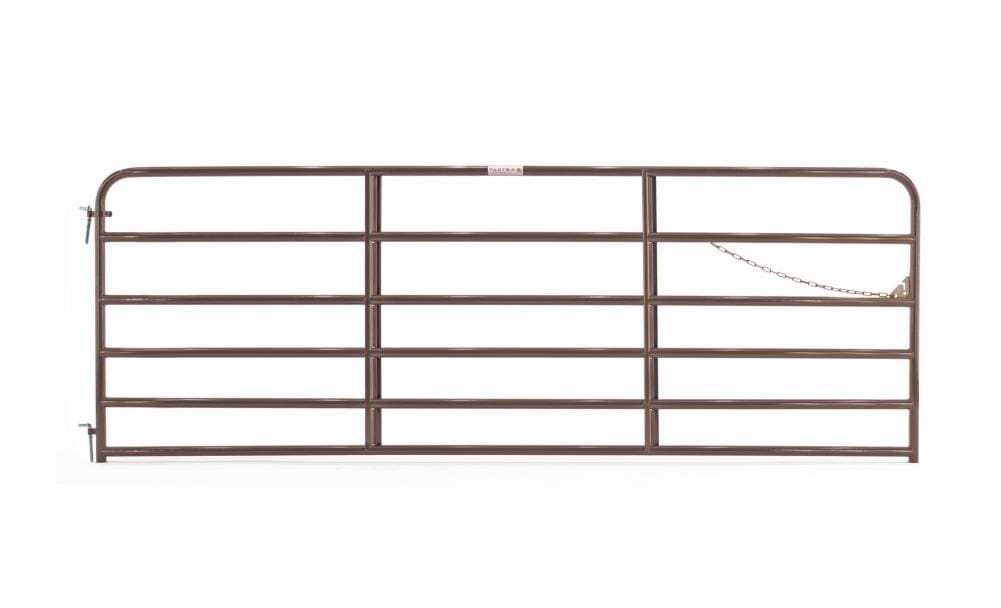 Tarter 4-ft H x 12-ft W Brown Powder Coat Steel Farm Corral Fence Gate