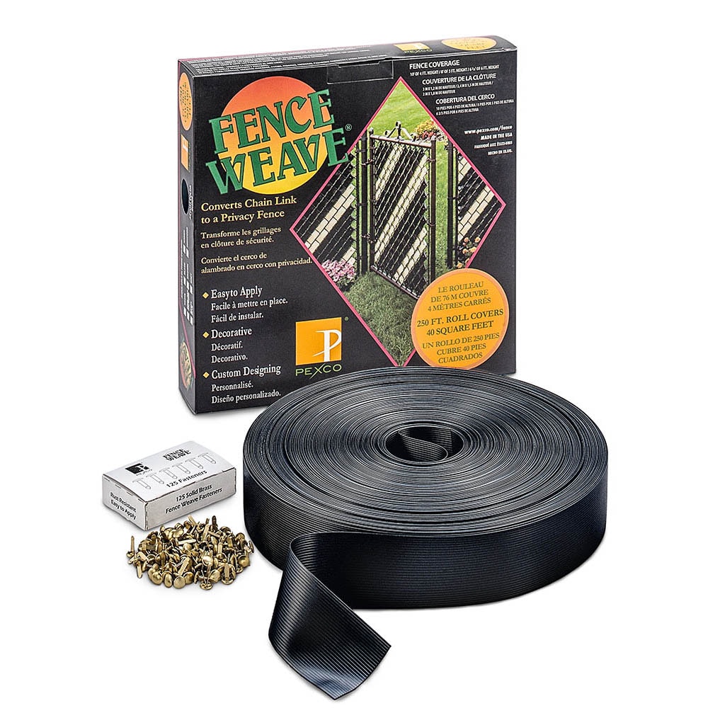 Pexco 1-3/8-in W Black Ldpe Chain Link Fence Slat