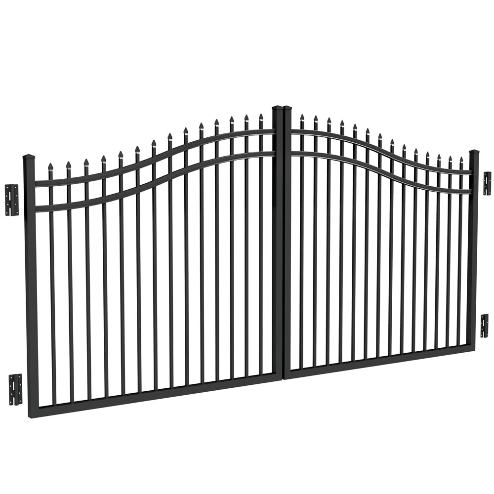 Freedom 12-ft x 5-ft Black Aluminum Driveway Gate