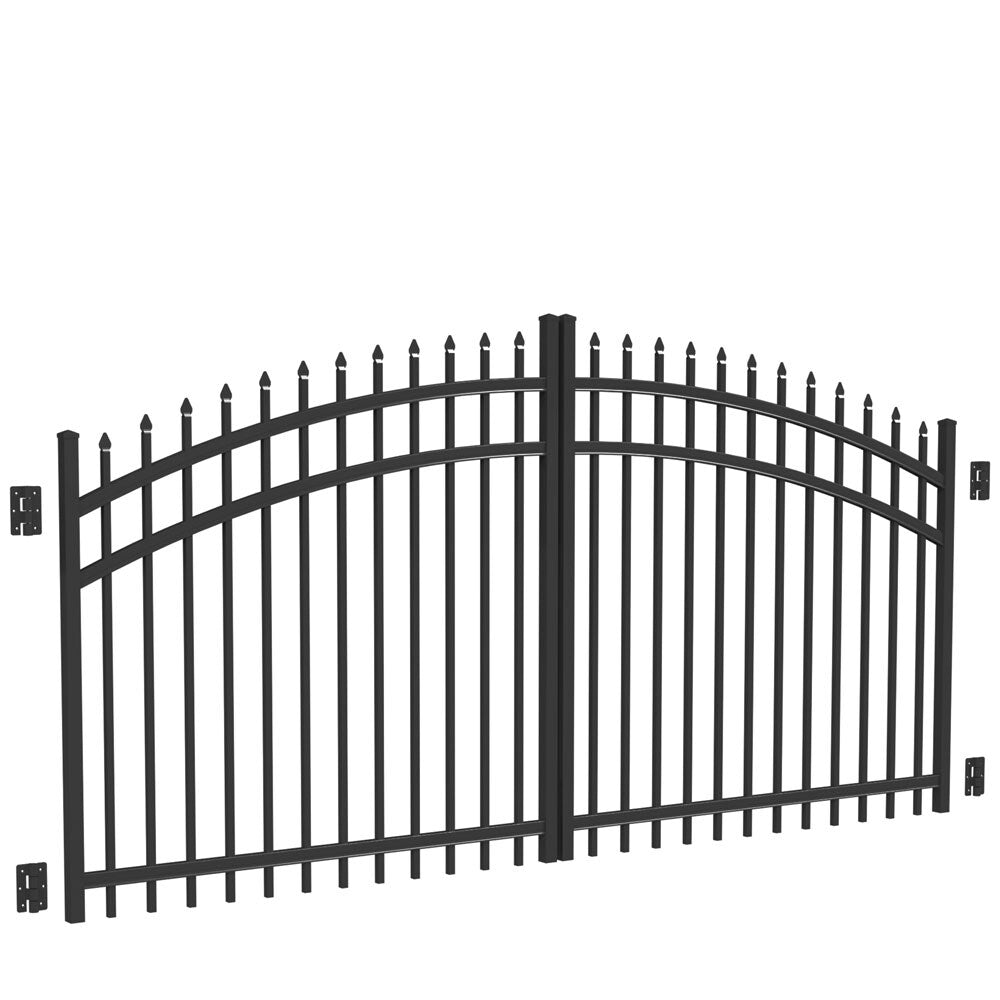 Freedom 4.02-ft Black Aluminum Driveway Gate