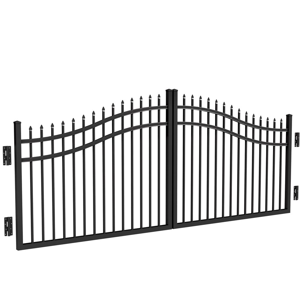 Freedom 12-ft x 4-ft Black Aluminum Driveway Gate