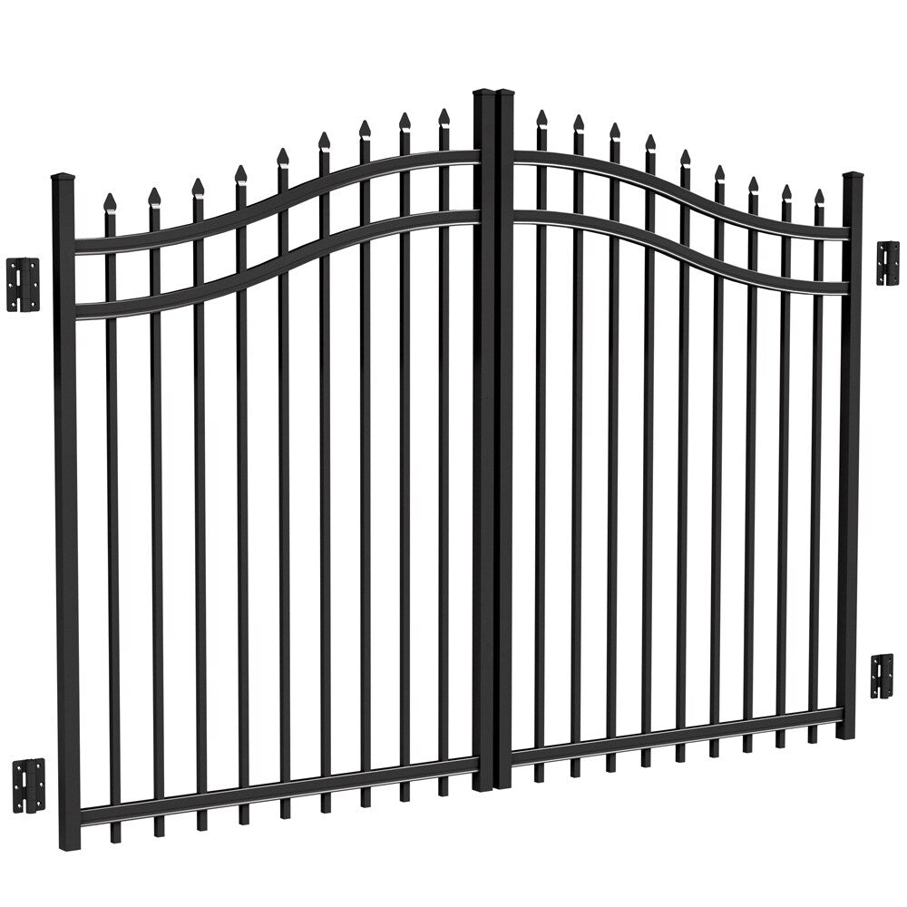 Freedom 6-ft Black Aluminum Driveway Gate