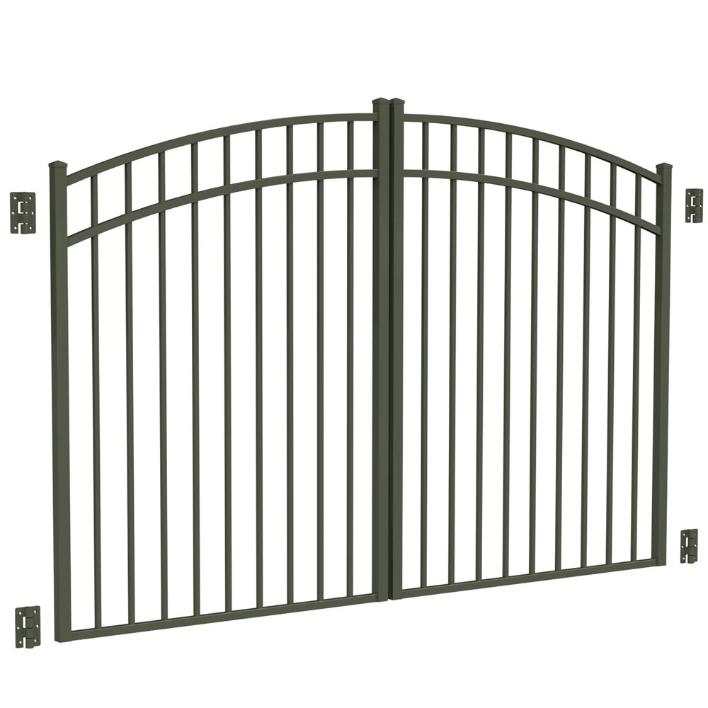 Freedom 7.75-ft x 4.62-ft Bronze Aluminum Driveway Gate