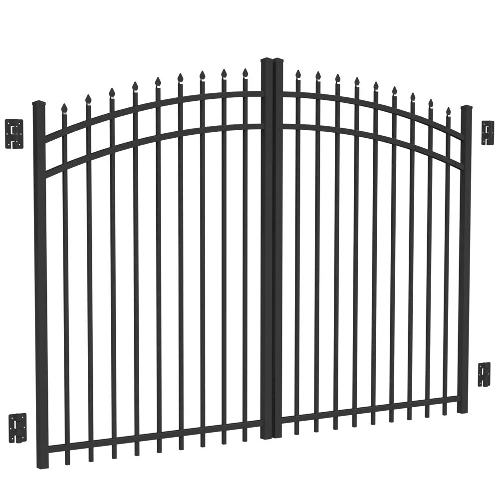 Freedom 5.25-ft Black Aluminum Driveway Gate