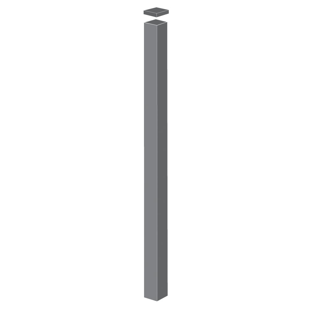 Freedom 9-ft H x 2-in W Pewter Aluminum Decorative Blank Fence Post
