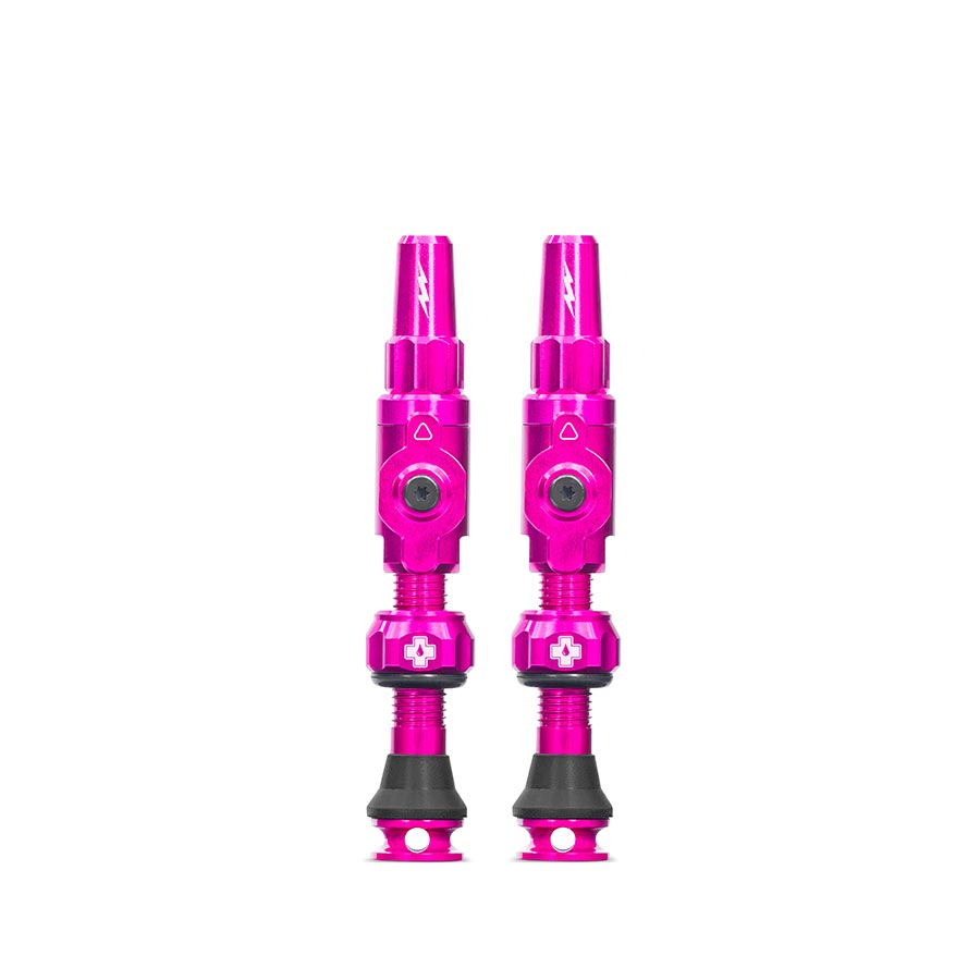 Muc-Off Big Bore Lite Medium Tubeless Valve, Presta, 35mm, Pink, Pair