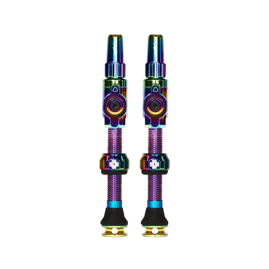 Muc-Off Big Bore Lite Large Tubeless Valve, Presta, 45mm, Iridescent, Pair