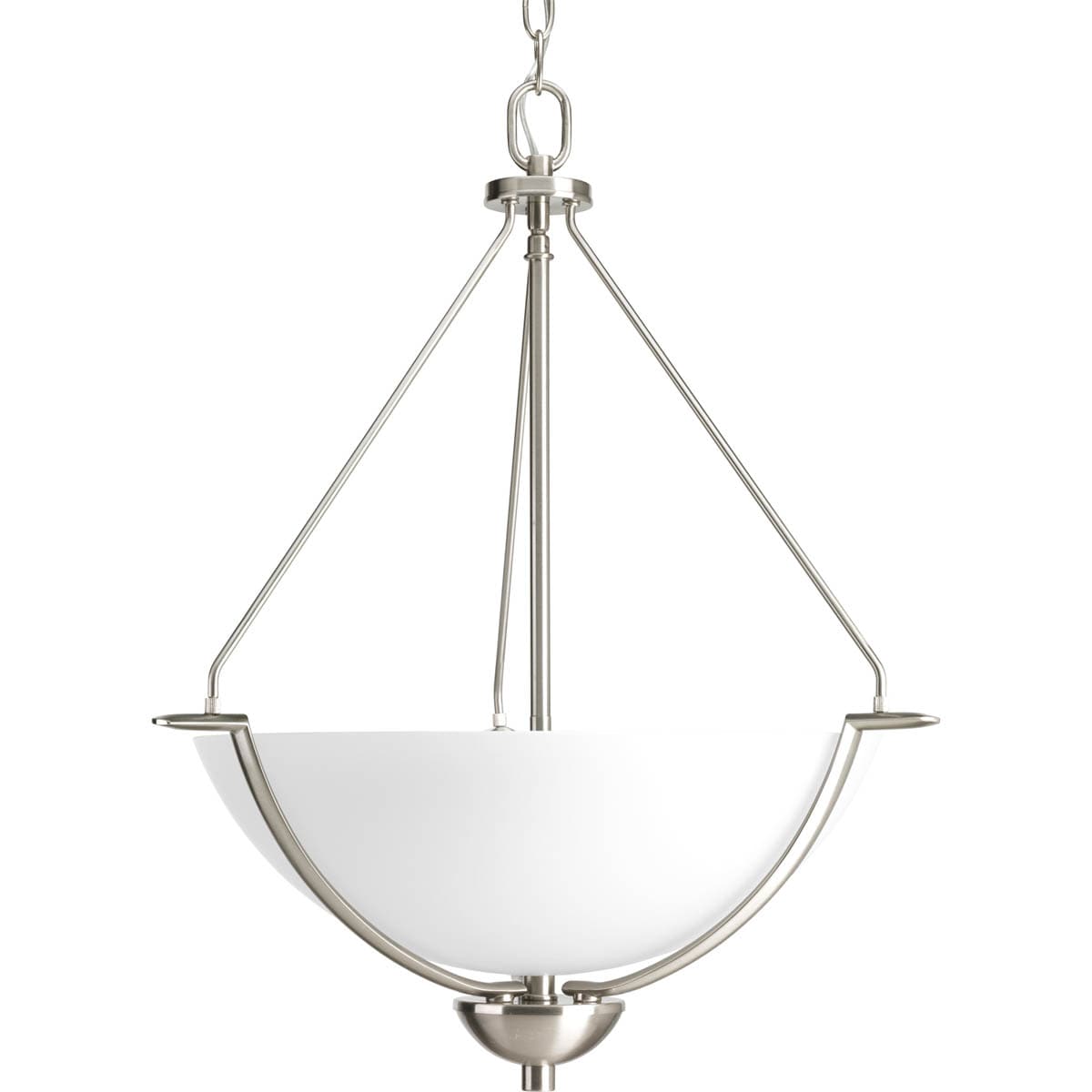 Progress Lighting Bravo 3-Light Brushed Nickel Transitional Chandelier