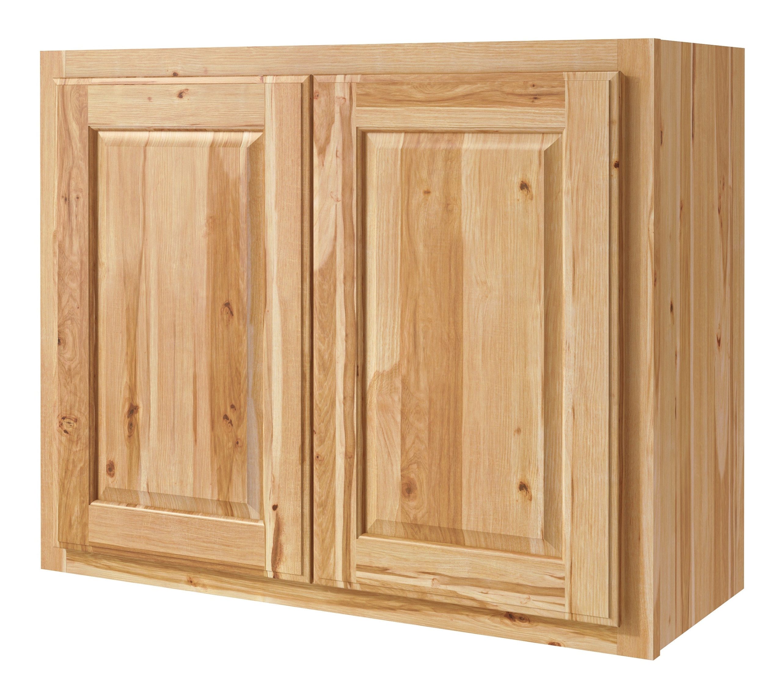 Diamond NOW Denver 30-in W x 24-in H x 12-in D Natural Rustic Hickory Wall Fully Assembled Cabinet (Raised Panel Square Door Style)