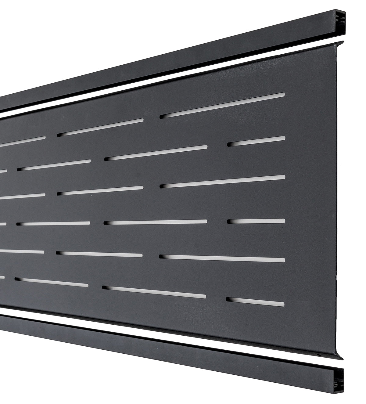 Infinity Euro 1.2-ft H x 6-ft W Black Privacy Aluminum Fence Panel