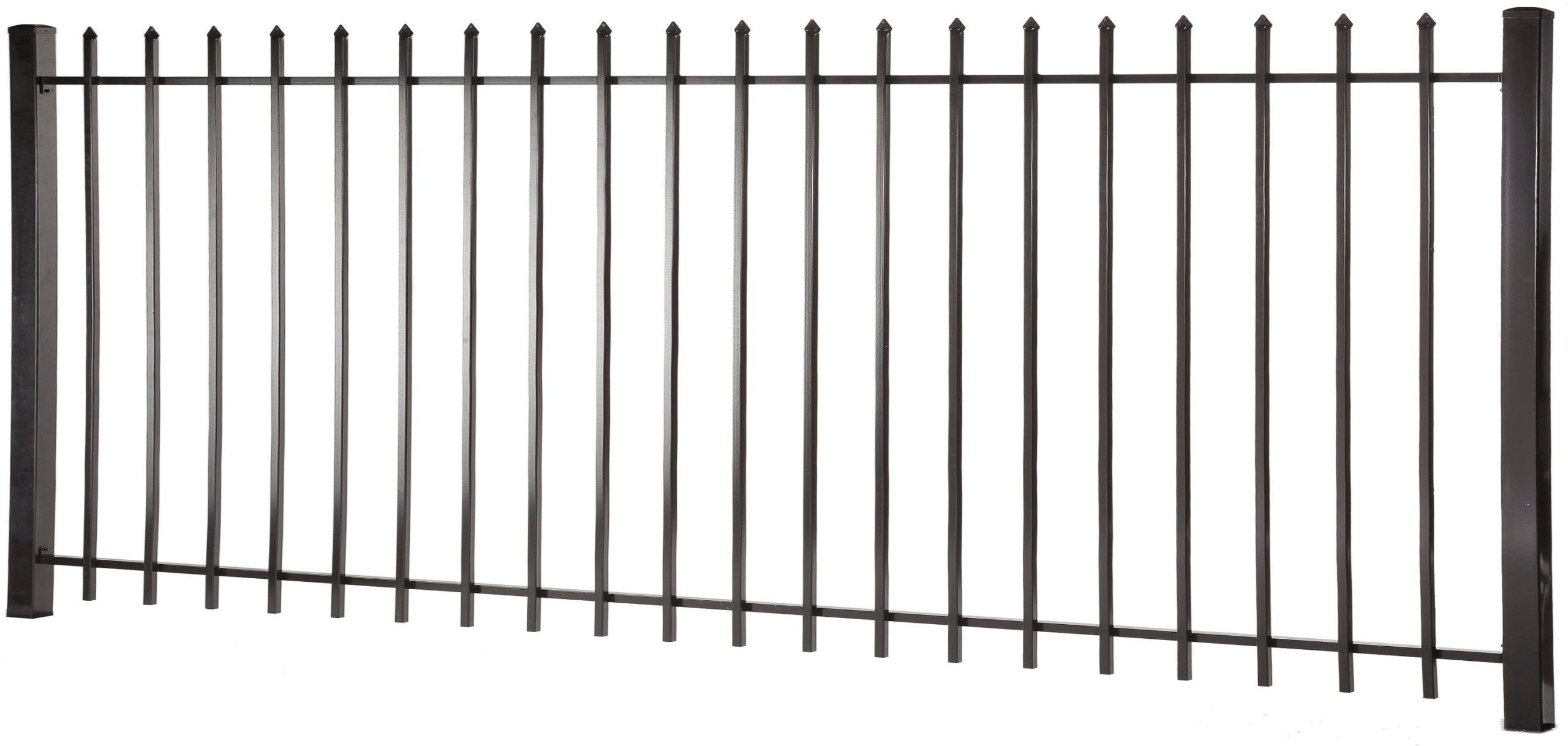 Lafayette 4-ft H x 8-ft W Black Steel Decorative Fence Panel