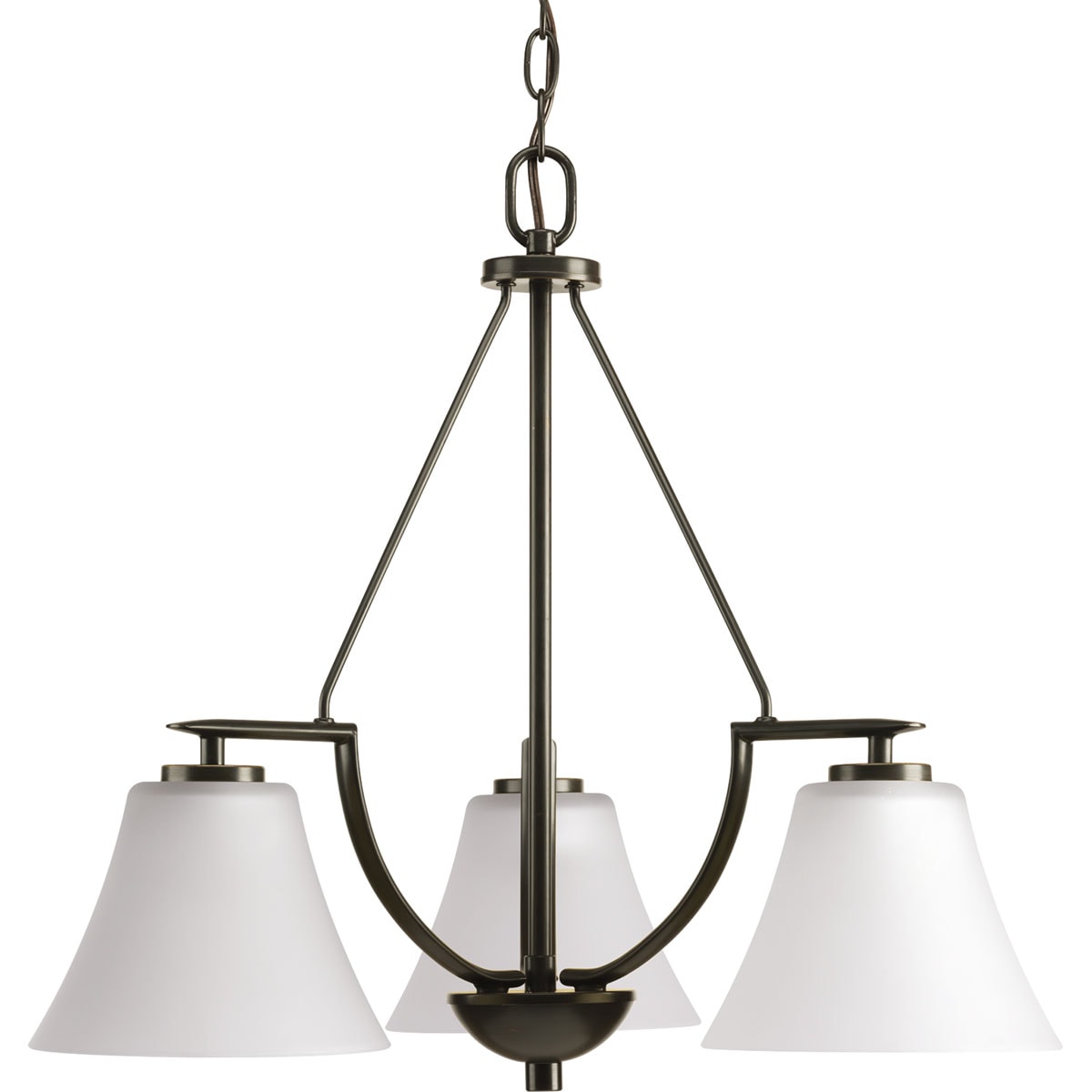 Progress Lighting Bravo 3-Light Antique Bronze Transitional Chandelier