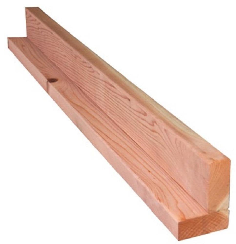 1.5-in x 3.5-in x 8-ft Redwood Wood Fence Rail