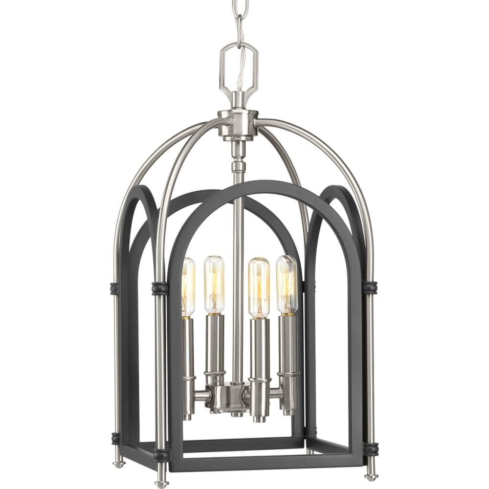 Progress Lighting Westfall 4-Light Graphite Traditional Lantern Medium Hanging Pendant Light