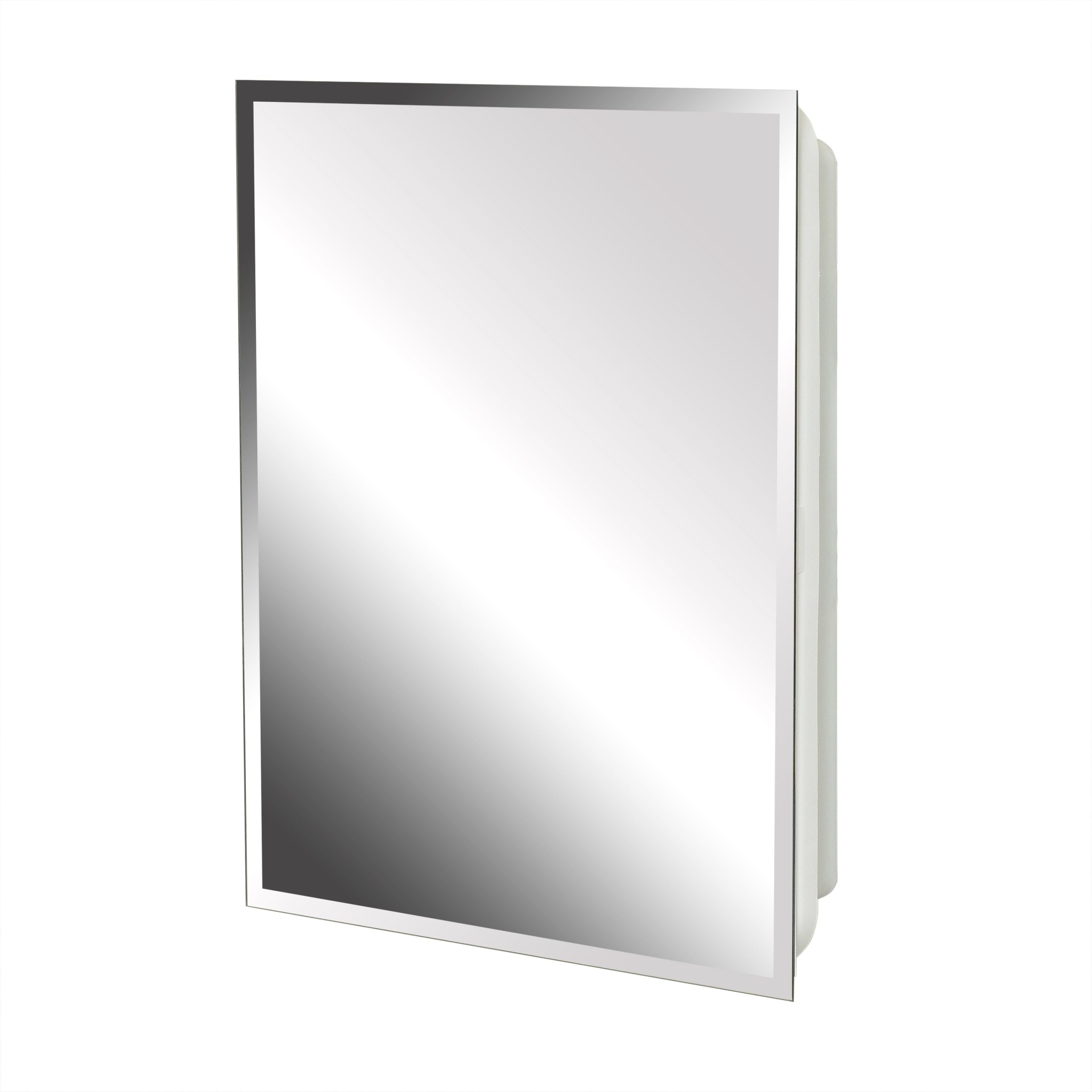 Zenith 16-in x 17.5-in Surface/Recessed Mount Frameless Mirrored Medicine Cabinet