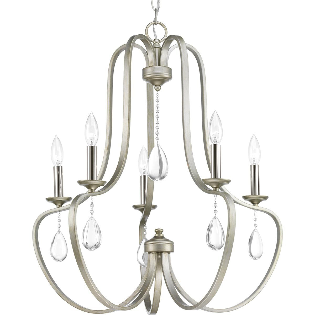 Progress Lighting Anjoux 5-Light Gray Transitional Chandelier