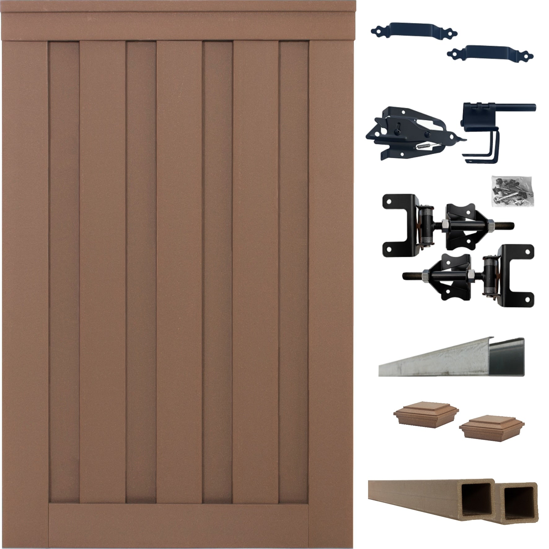 Trex Fencing Seclusions 6-ft H x 5-ft W Saddle Residential Composite Fence Gate with Hardware