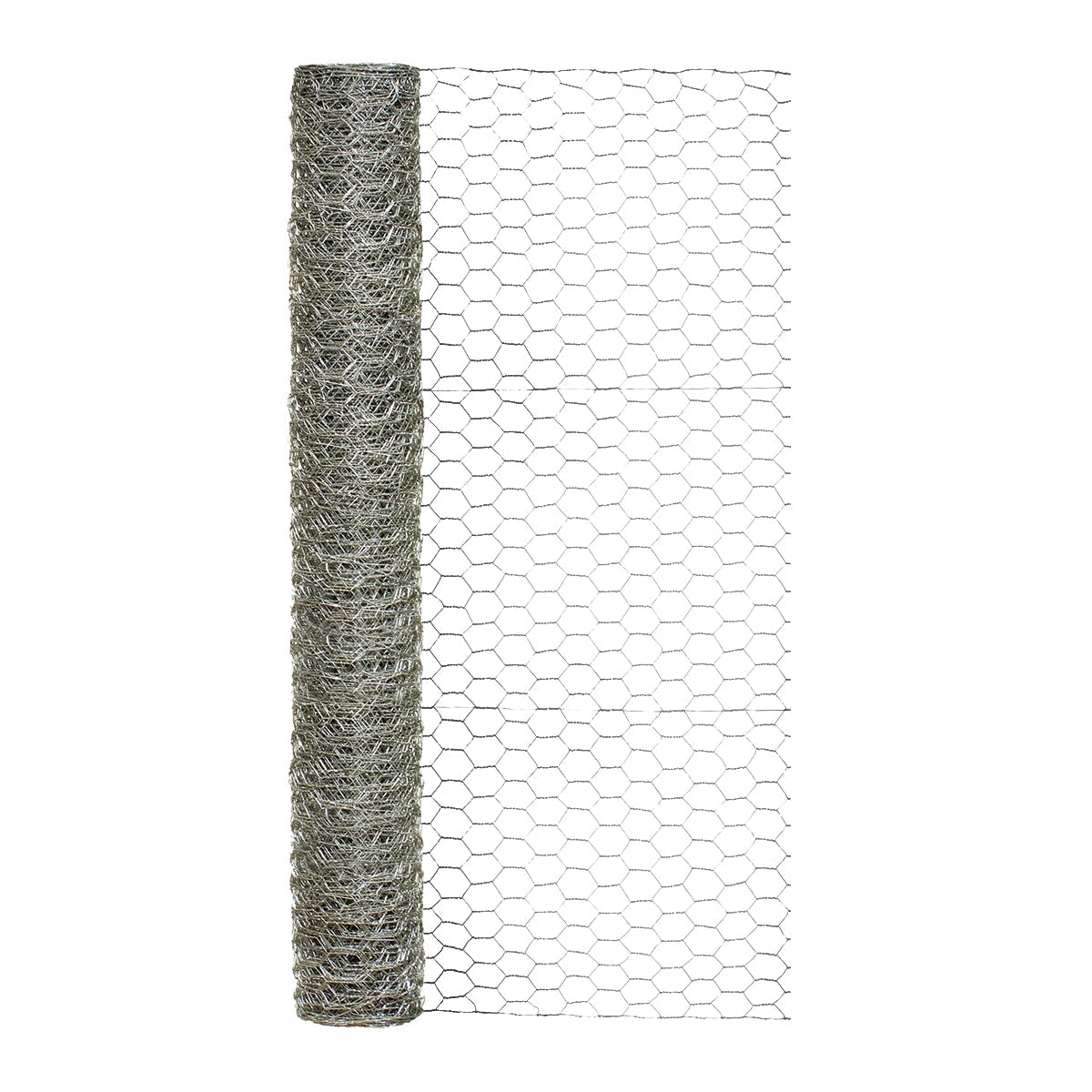 GARDEN CRAFT Gray/Silver Steel Chicken Wire Rolled Fencing with Mesh Size 1-in