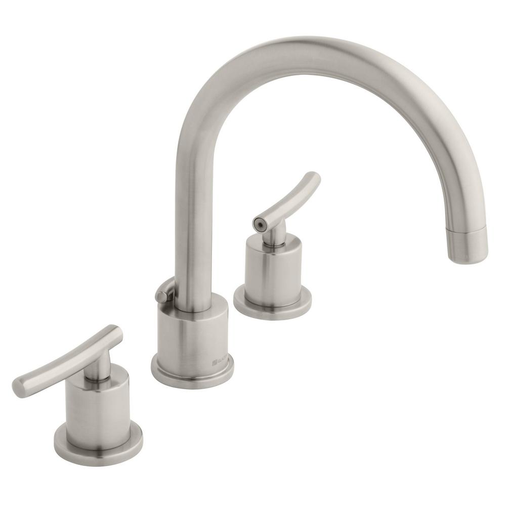 Dorset 8 in. Widespread 2-Handle High-Arc Bathroom Faucet in Brushed Nickel