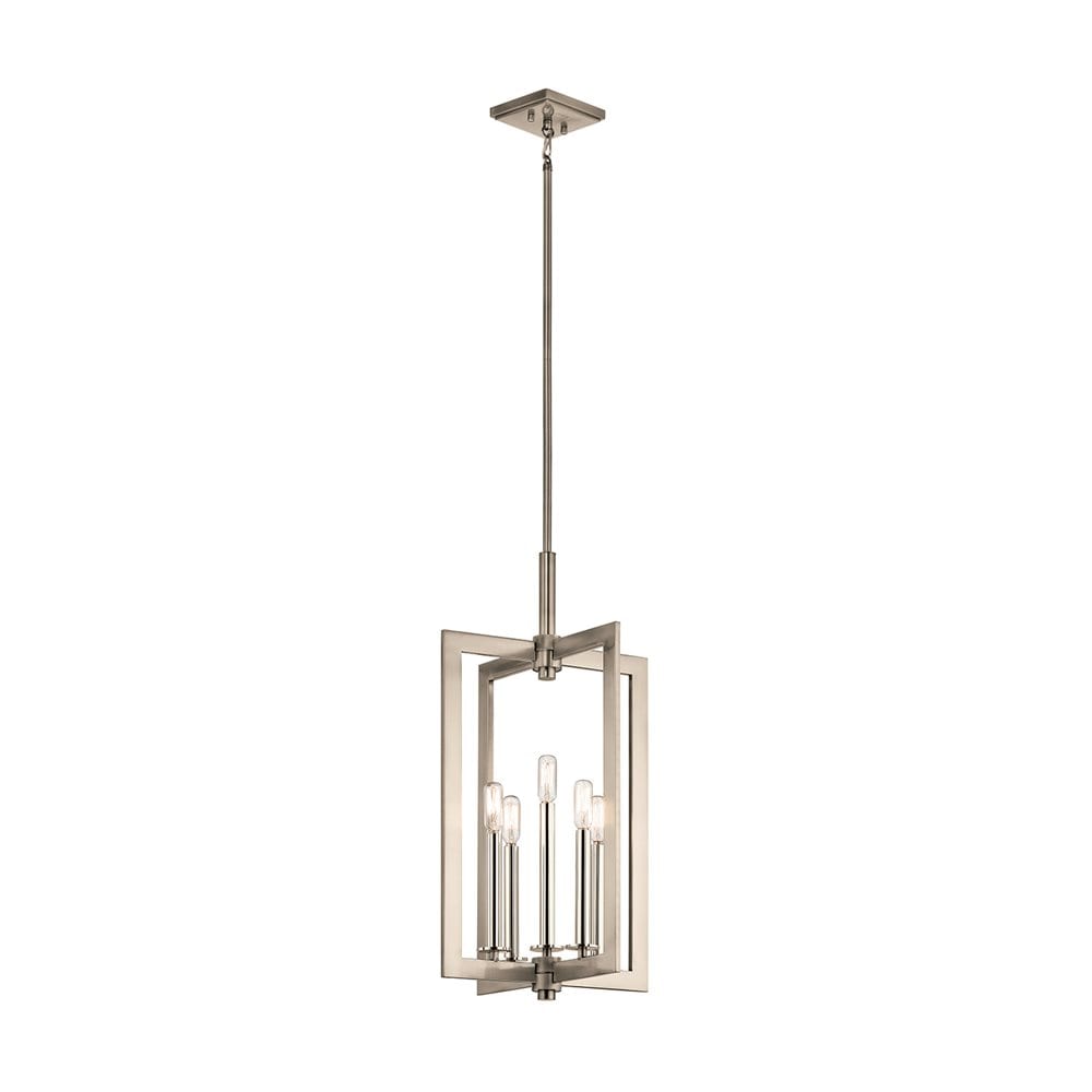 Kichler Cullen 5-Light Classic Pewter Modern/Contemporary Geometric Medium Hanging Pendant Light