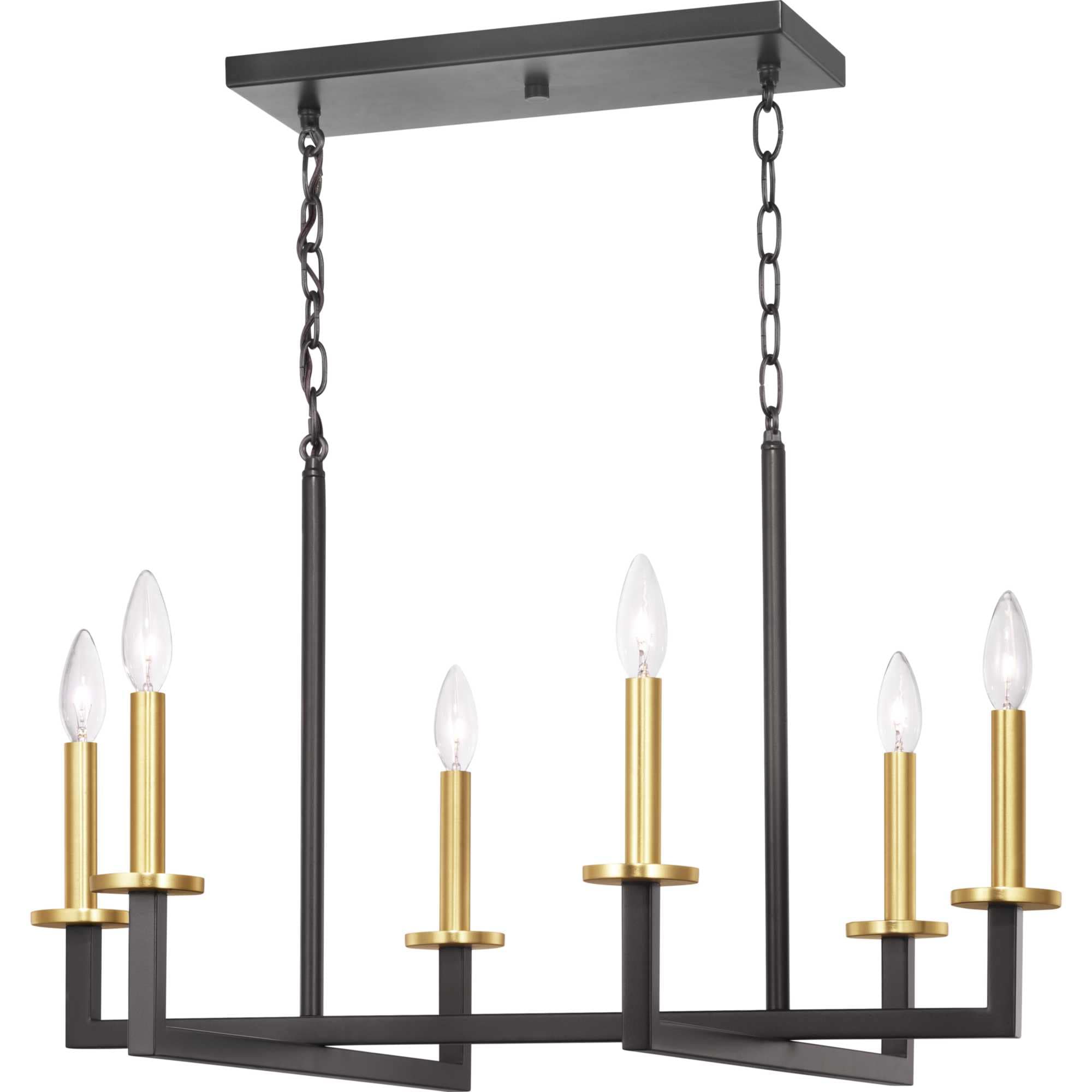 Progress Lighting Blakely 6-Light Black Modern/Contemporary Chandelier
