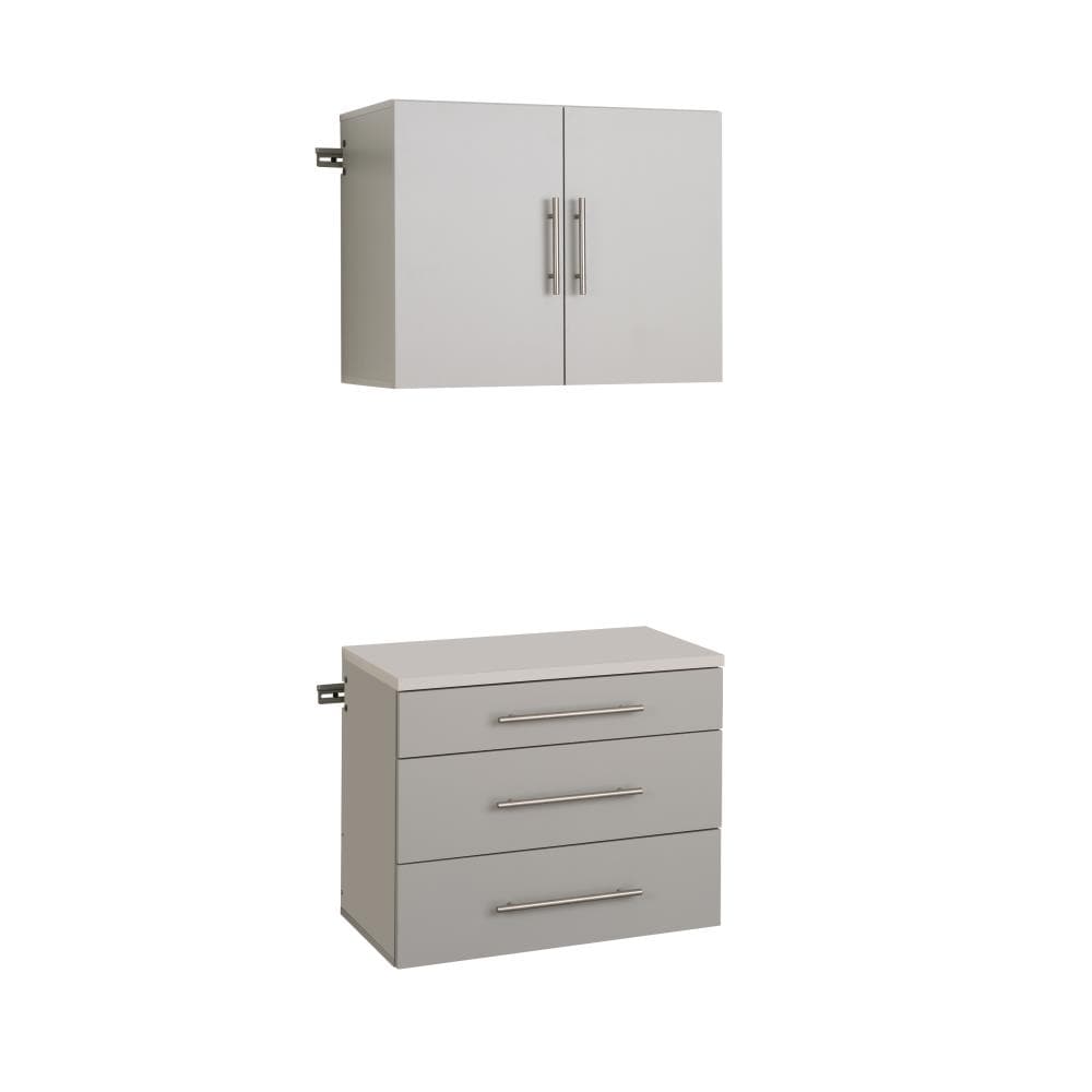 Prepac HangUps 30-in W x 72-in H Wood Composite Light Gray Wall-mount Utility Storage Cabinet