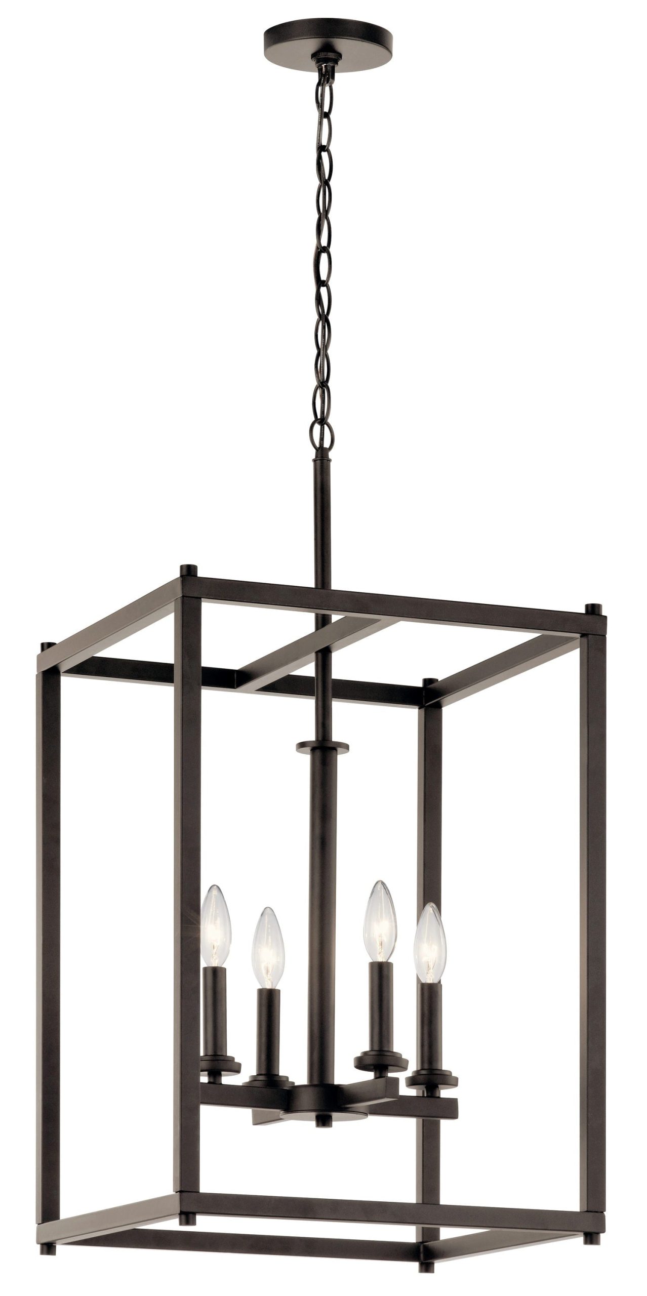 Kichler Crosby 4-Light Olde Bronze Modern/Contemporary Square Large Hanging Pendant Light