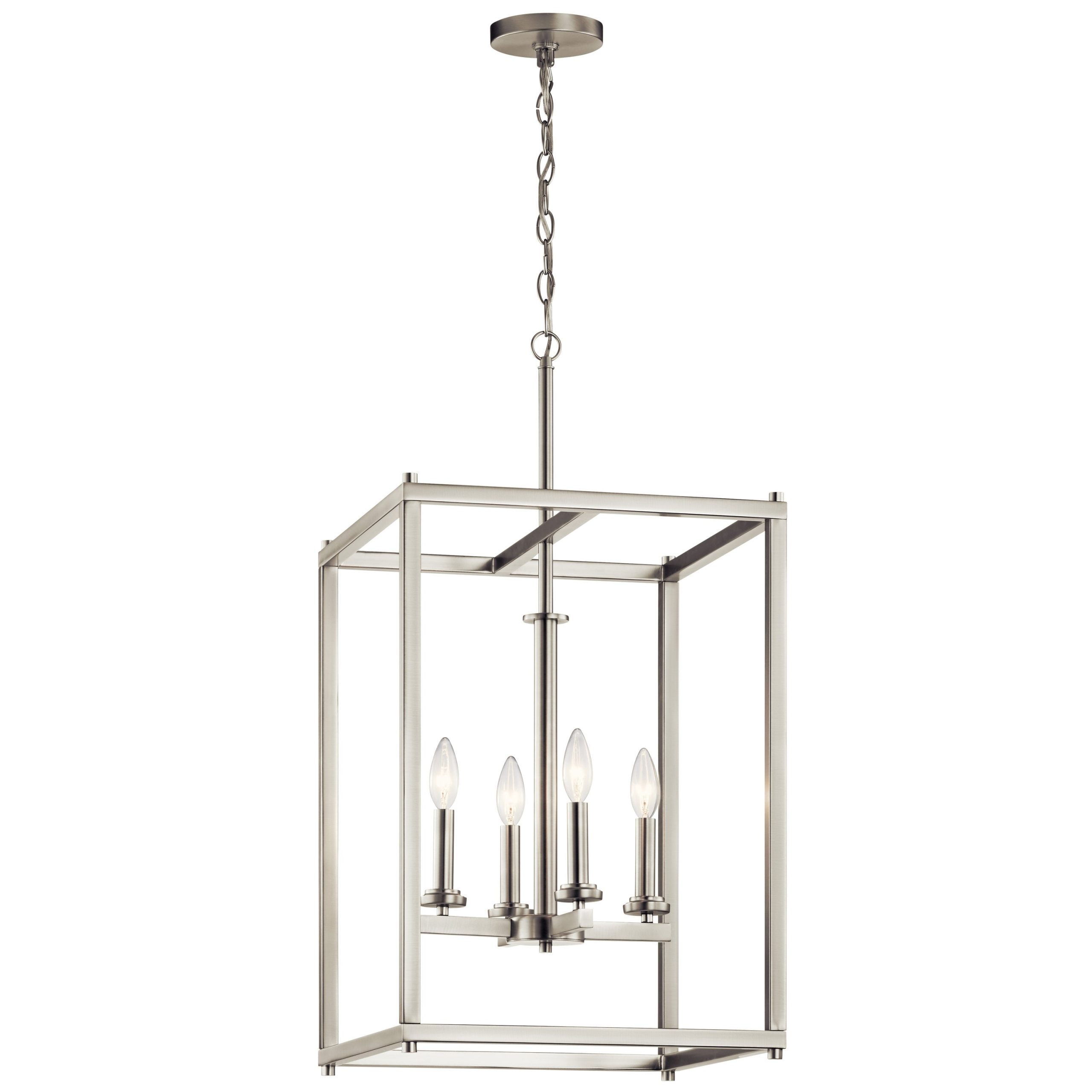 Kichler Crosby 4-Light Brushed Nickel Modern/Contemporary Cylinder Large Hanging Pendant Light