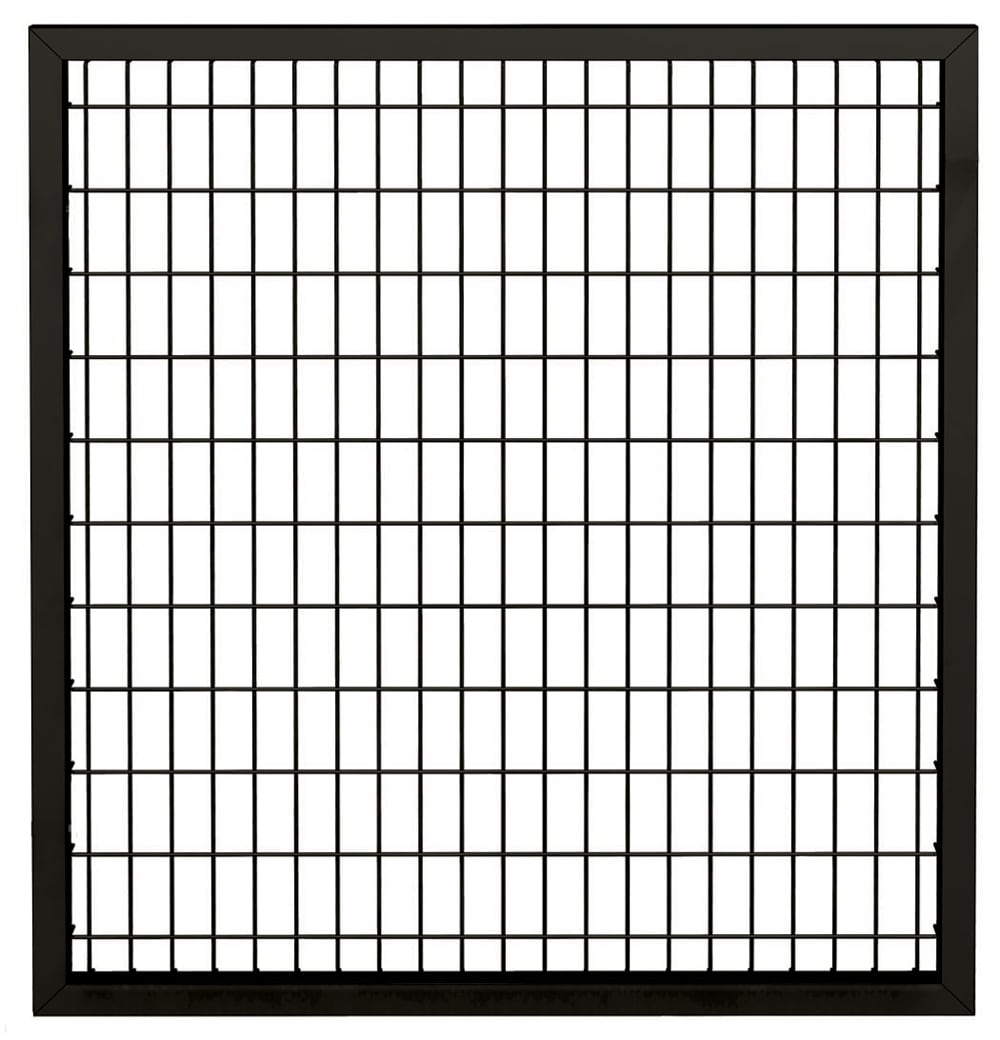 Ironcraft Euro Black Powder-coated Steel Flat-top Decorative Fence Gate