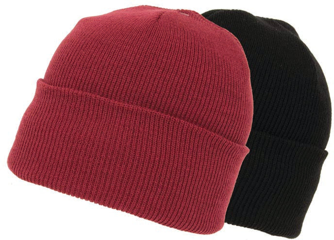 Assorted Colors Superstretch Acrylic Cuffed Beanies - Comfortable, Stylish, Made in USA Headwear for Cold Weather