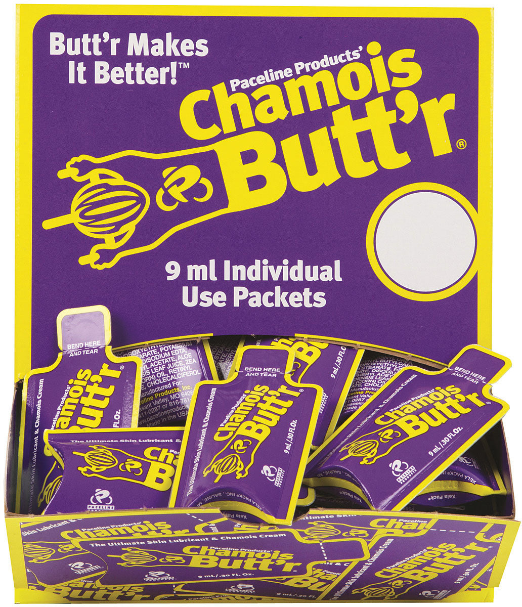 Premium Chamois Butt'r Original Cycling Chamois Cream – Non-Greasy, Soothes & Prevents Chafing, Paraben-Free, Made in USA, Pack of 75