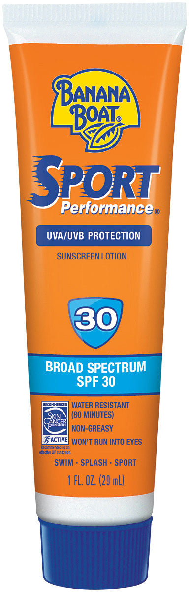 Banana Boat Sport Sunscreen Lotion SPF 30 - 1 oz Travel Size for Active Sun Protection