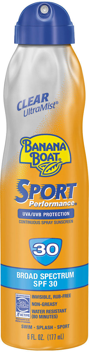 Banana Boat Sport Ultra Mist SPF 30 Sunscreen Spray - 6 oz, Sun Protection for Active Lifestyles