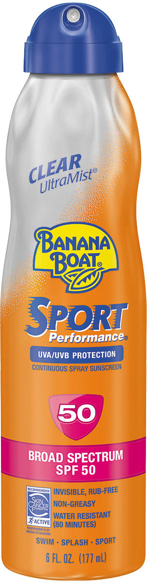 Banana Boat Sport Ultra Mist SPF 50 Sunscreen Spray - 6 oz for Ultimate Sun Protection