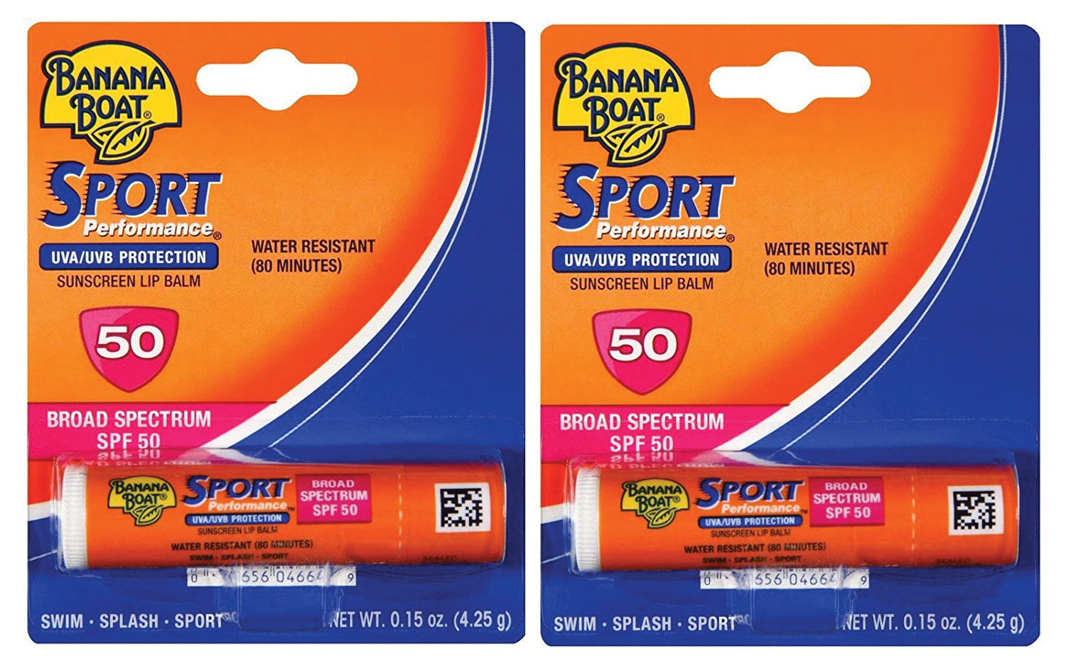 Banana Boat Sport Ultra Lip Balm 50 SPF - Pack of 2
