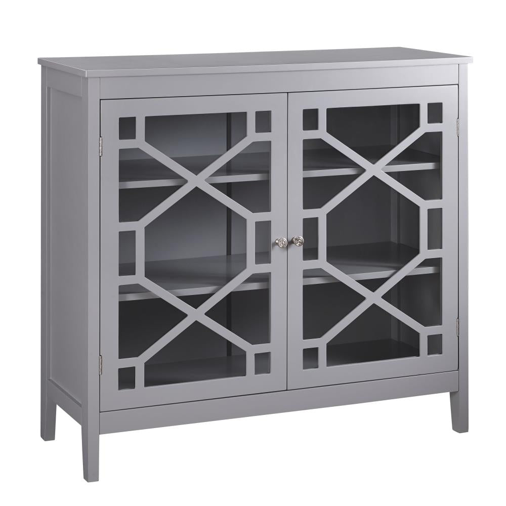 Linon Fetti Gray Traditional Composite Media Cabinet