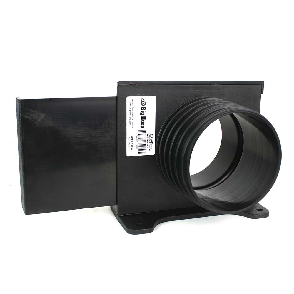 4-Inch ABS Plastic Wall Mounted Blast Gate with One Threaded End & One Quick Disconnect End for Dust Collection Systems