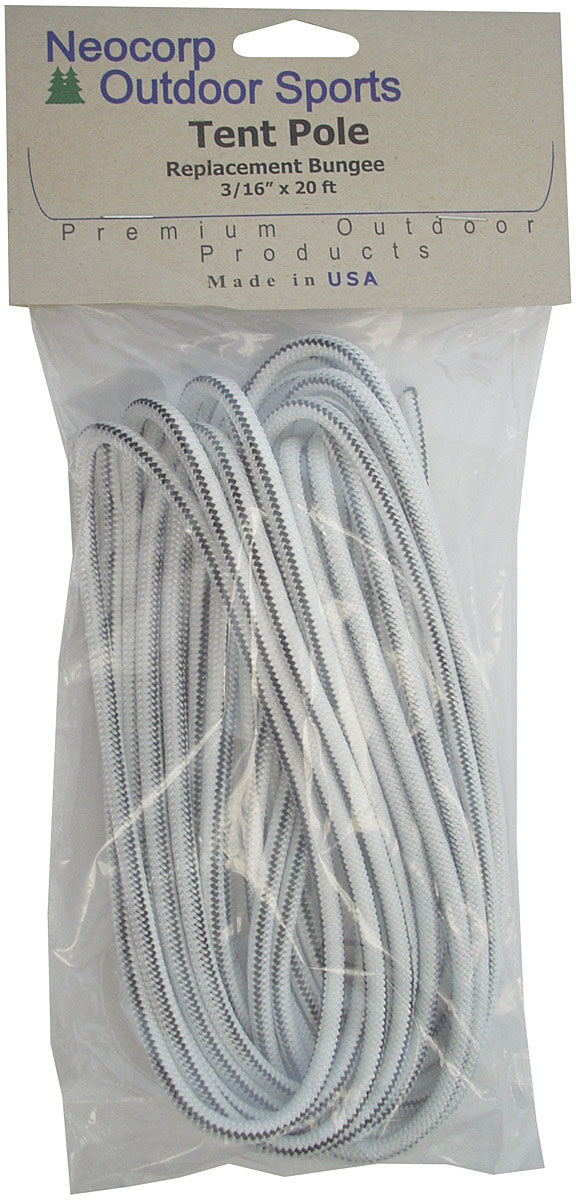 Neocorp Tent Pole Replacement Cords – Durable Elastic Repair Cords in 3/16" & 3/32", 20 ft, Easy Installation, Camping & Outdoor Gear Replacements