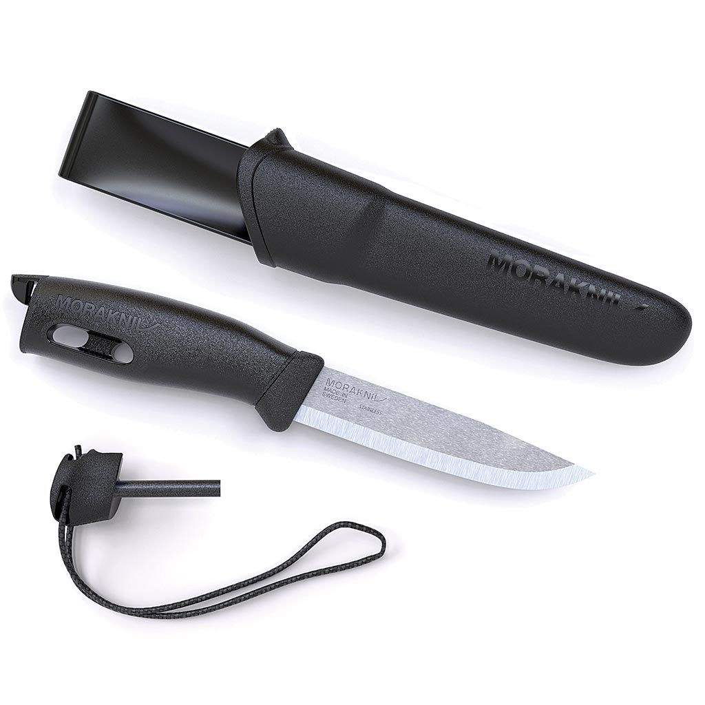 Morakniv Companion Spark Fire Starter Outdoor Knives – Durable Steel, Integrated Fire Rod, Sharp Spine, Versatile Camping & Survival Gear in Multiple Colors