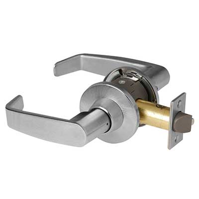 Sargent 28-11U65-OL-US26D Privacy Function T-Zone 11 Line Grade 1 Cylindrical Lever Lock - O Rose, L Lever, Satin Chrome